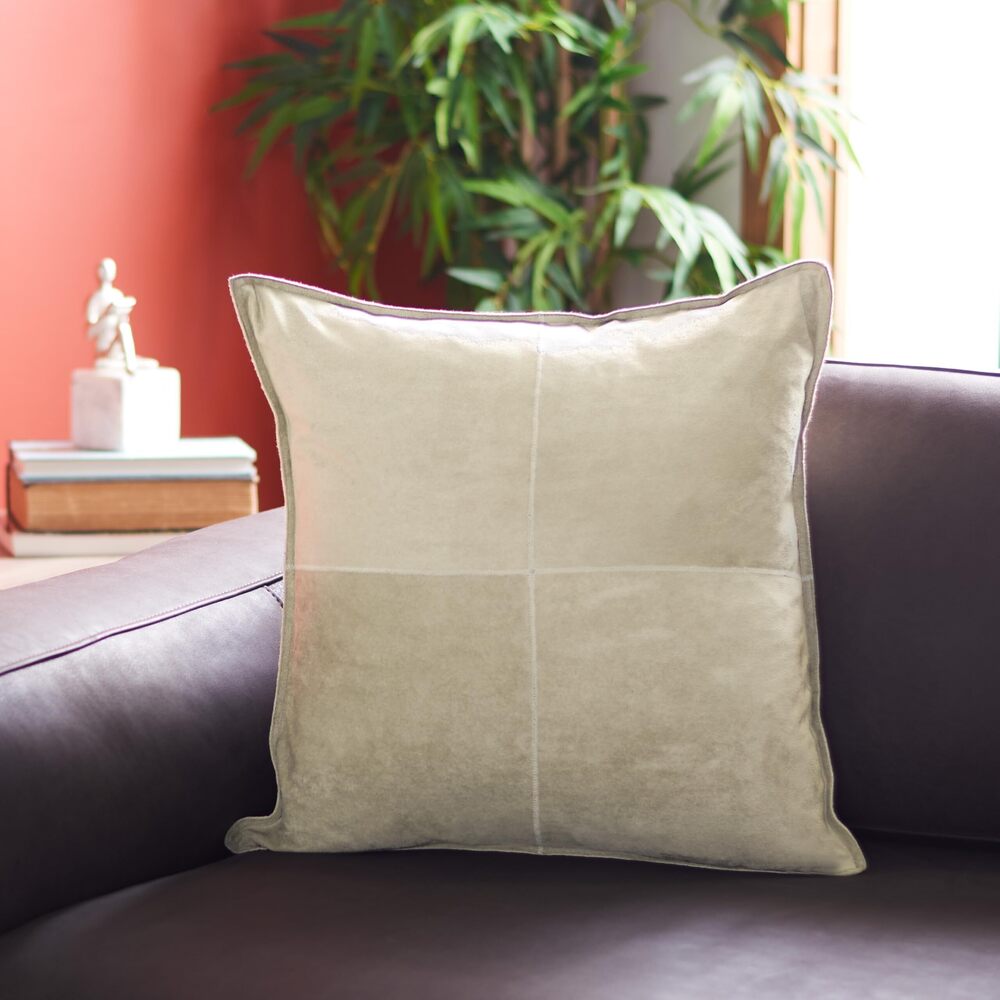 5537 Home Collection Karya Green Faux Suede 18-inch Decorative Accent